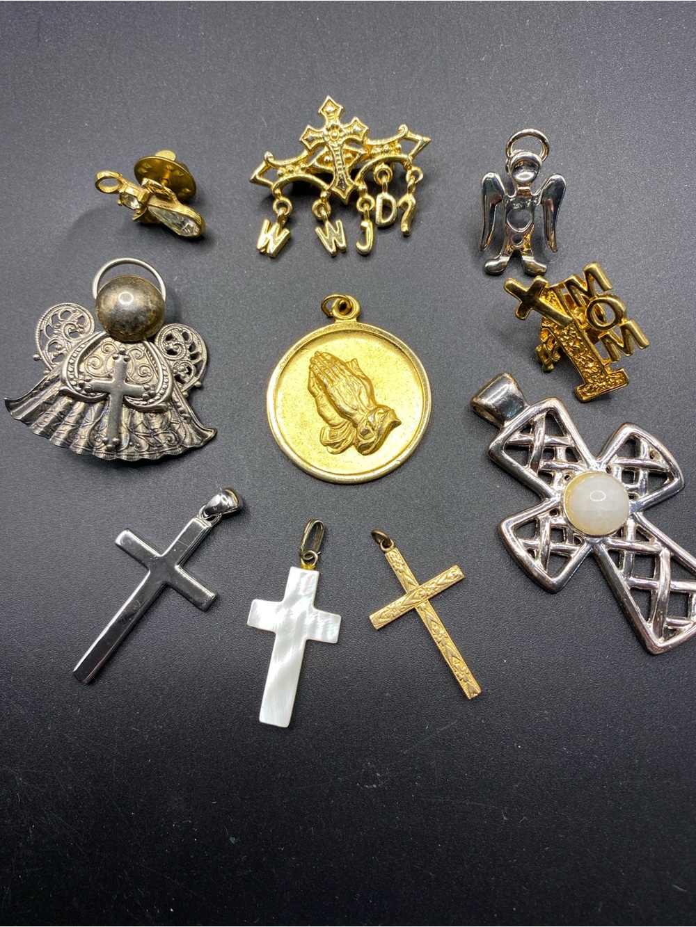 Bundle Religious Christian Cross Pendants Angels